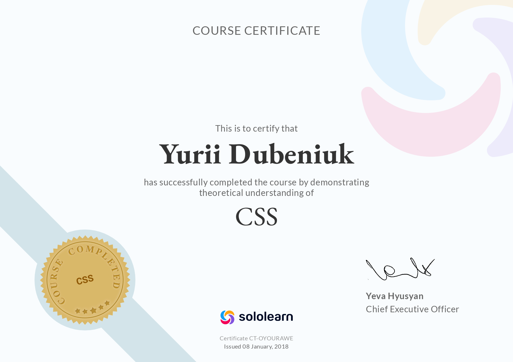 Certificate image